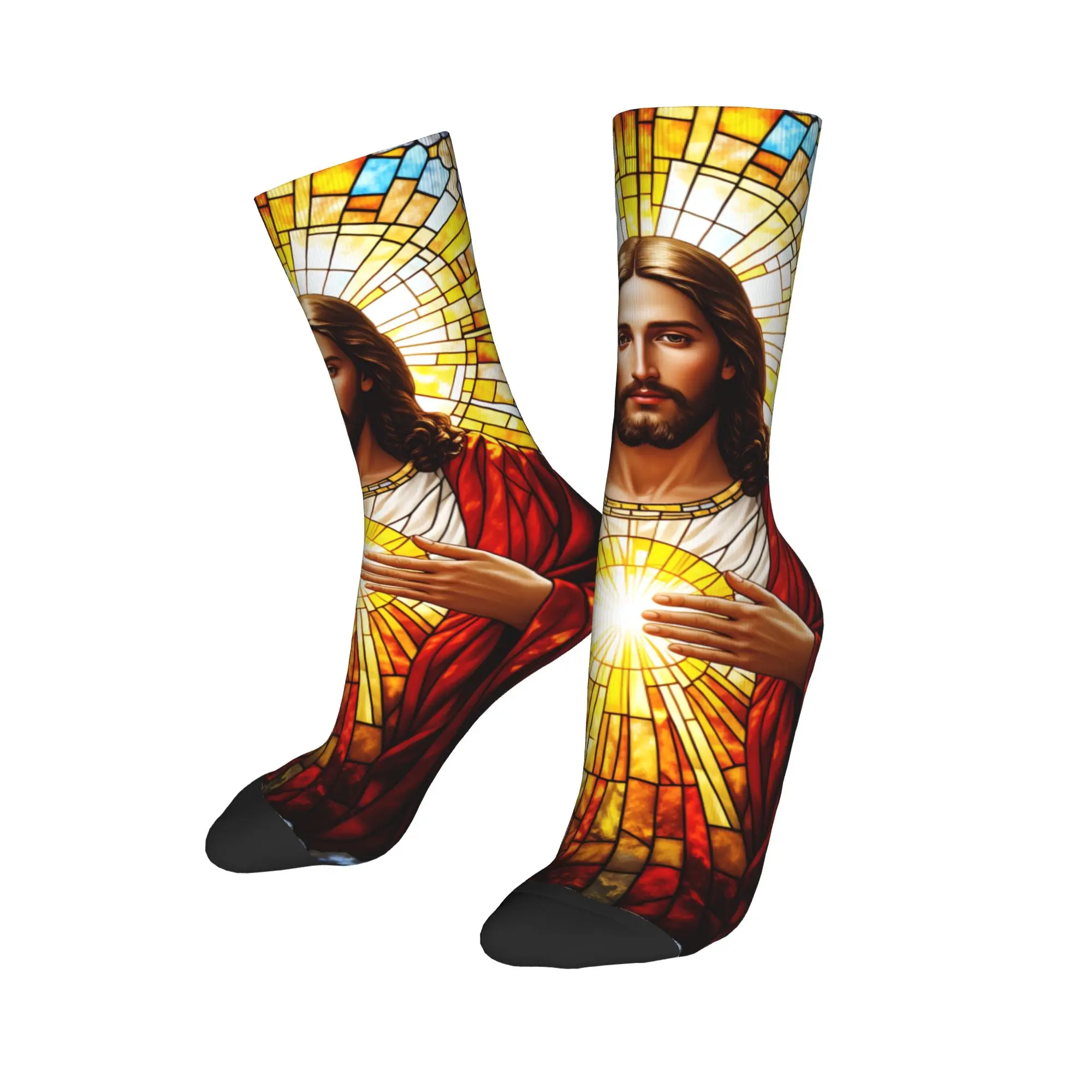 

Мужские носки унисекс, чулки Cristo Иисус, нескользящие теплые мягкие носки, осенние носки для скейтборда с забавным дизайном