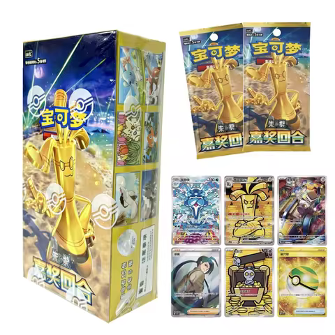 Original Pokemon Card Bonus Round Booster Box 15pack 75pcs PTCG cs4C Scarlet &amp; Violet Simplified Chinese Trading Card