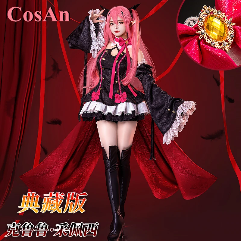 

CosAn Anime Seraph Of The End Krul Tepes Cosplay Costume Collector's Edition Lovely Elegant Dress Female Role Play Clothing