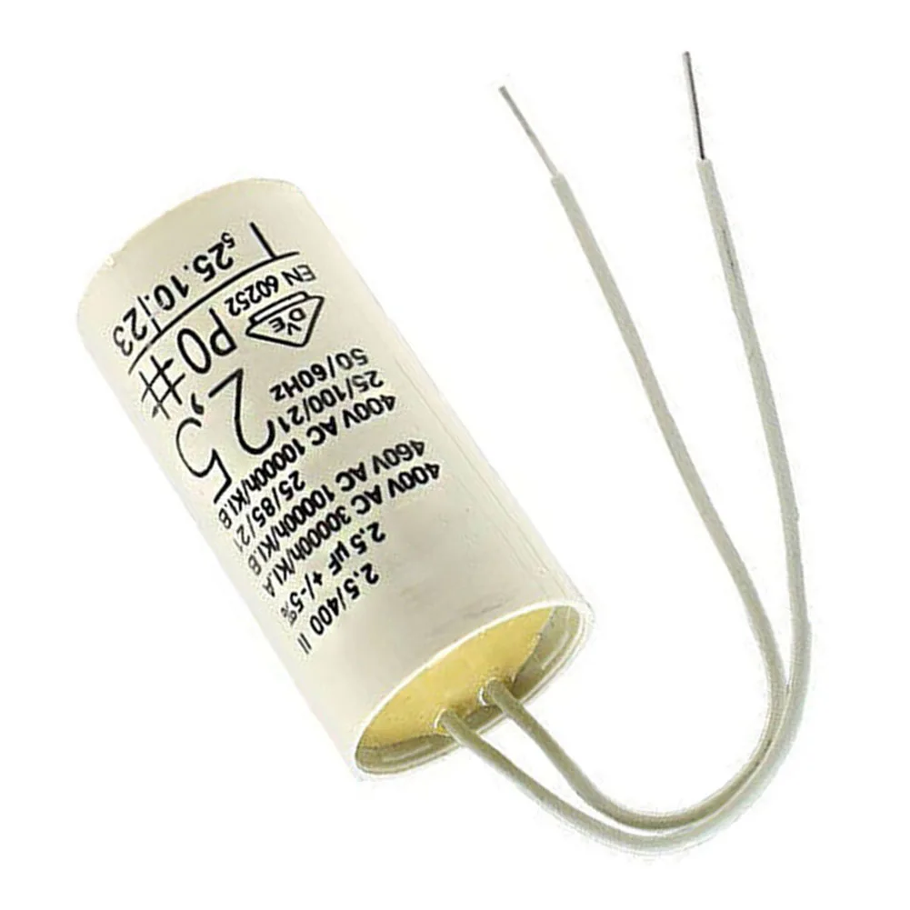 2.5uF Water Capacitor For Wall Mounted Gas Boiler Heating Circulation Motor Run Replacement Part 49x24.5mm