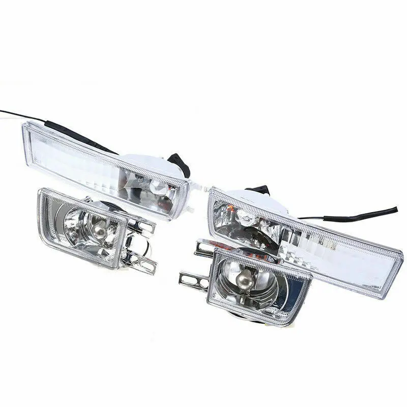 

4Pcs Front Bumper Clear Fog Turn Signal Light Lamp LH& RH For Mk3 Golf Jetta 1993-1998