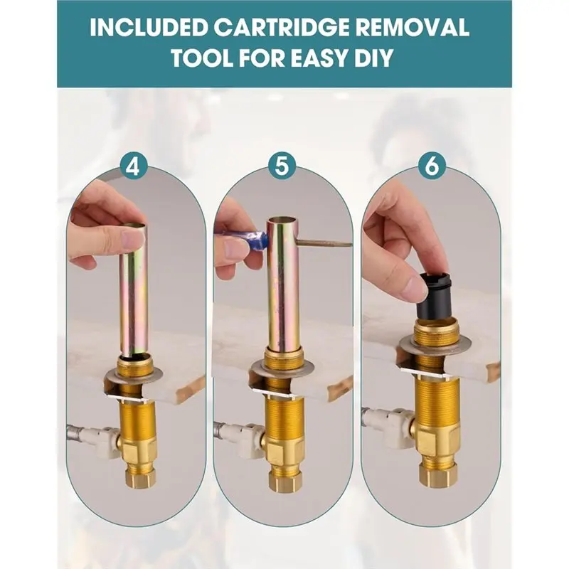 A68P-97479 Catridge Stem Extension Kit & 14272 Cartridge Retainer Removal Tool For Moen Widespread 2 Handle Cartridge