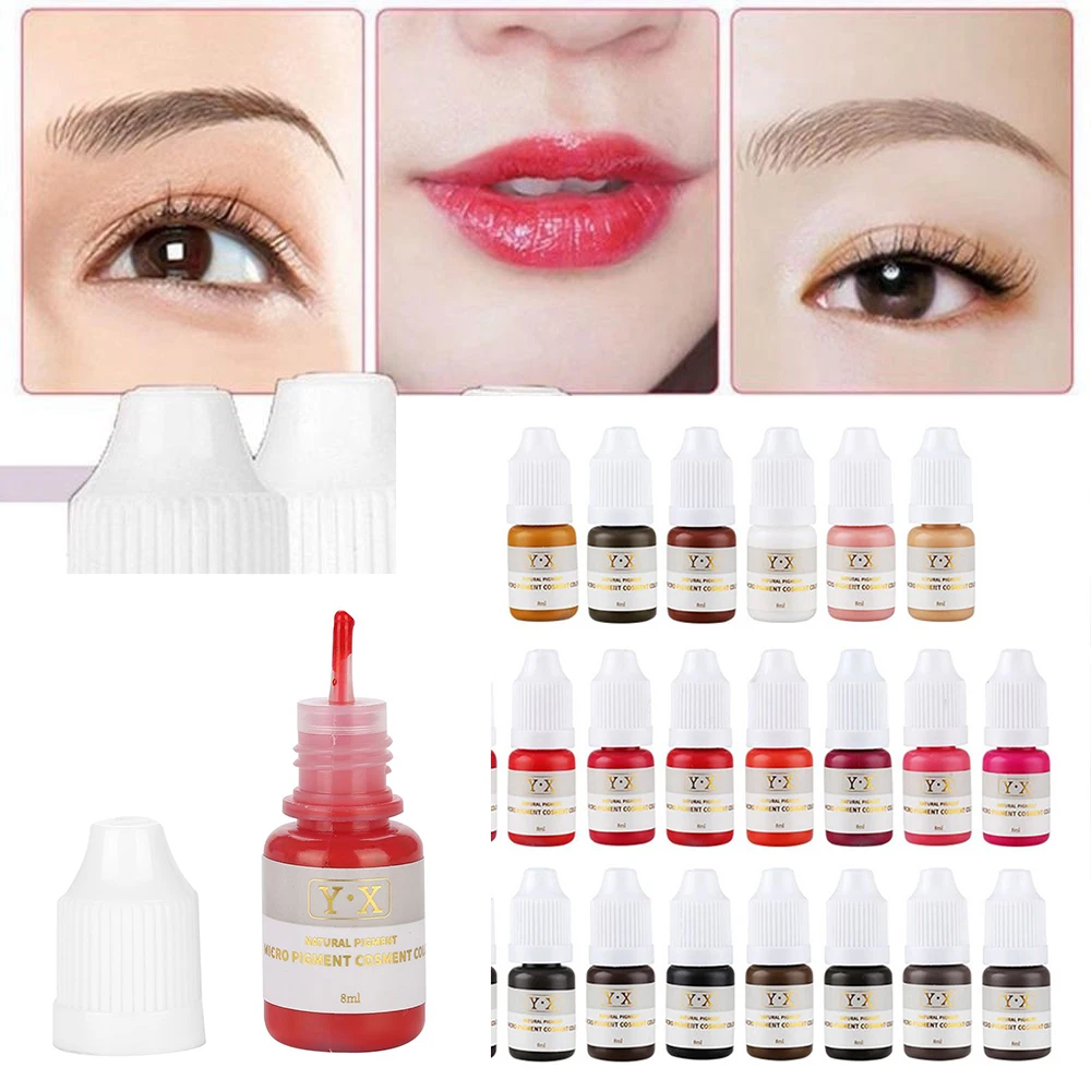 

1PC Semi Permanent Makeup Eyebrow Inks Lips Eye Line Tattoo Color Microblading Pigment Eyebrow Tattoo Body Art Color Inks