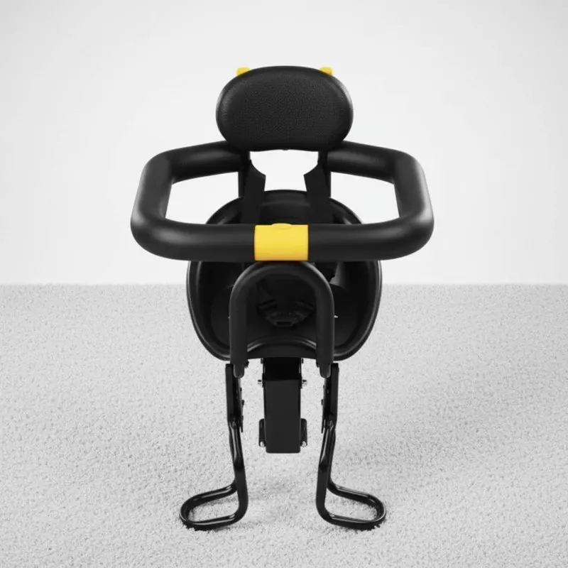 

Front Mounted Child Bike Seat Safety Belt Kids Bike Seat with Guardrail Cycling Accessory Padded Padding for Young Children