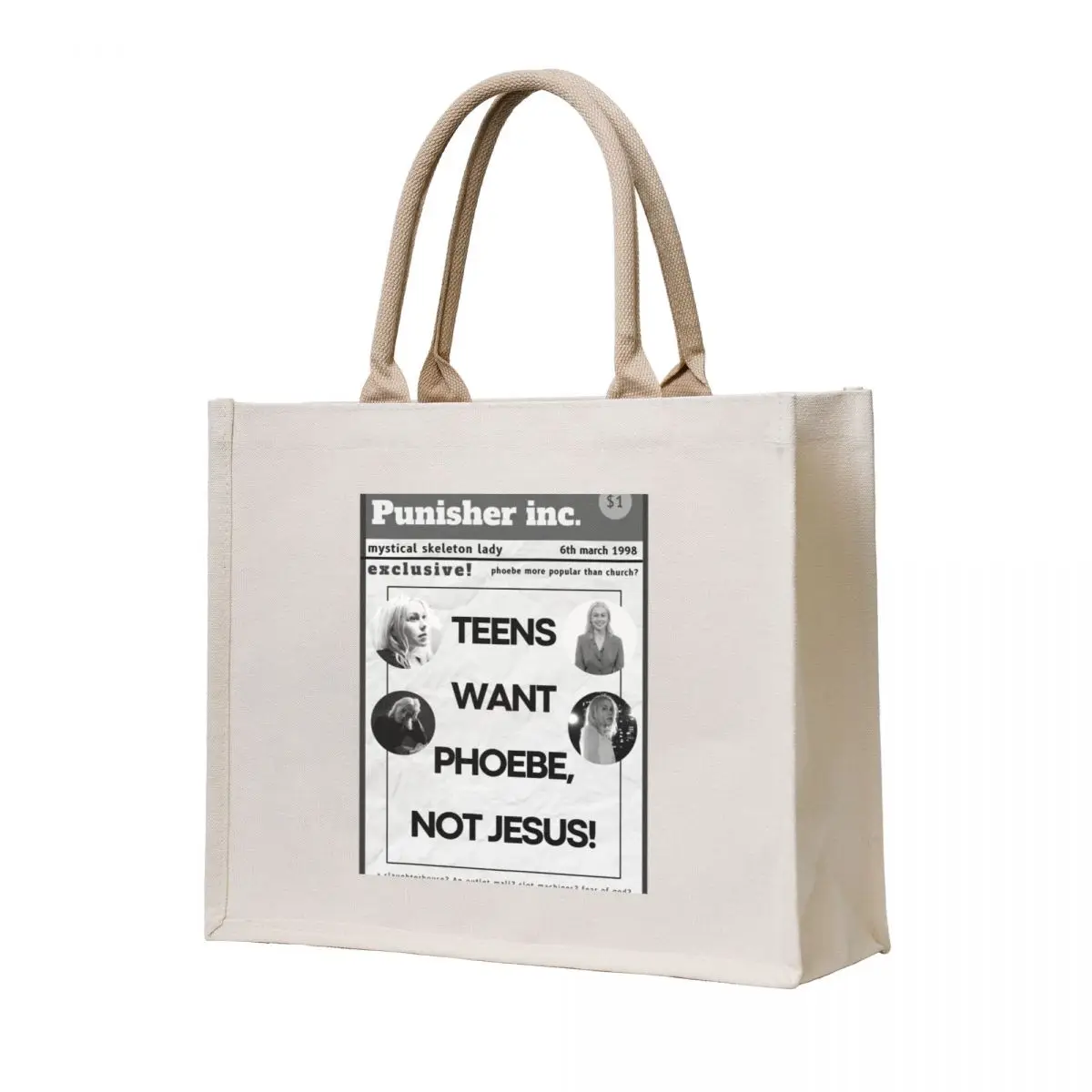 

teens want phoebe bridgers not jesus! poster design Tote Bag free delivery bags bags for women bag for beach