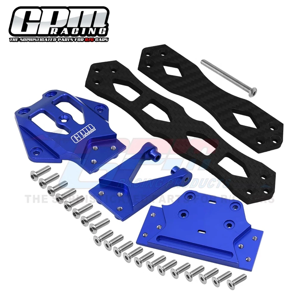 GPM Metal Aluminum Carbon Fiber Second Floor Board Support Plate LOS231064 for LOSI 1/10 Lasernut U4 ROCK TACER LOS03028 RC Cars