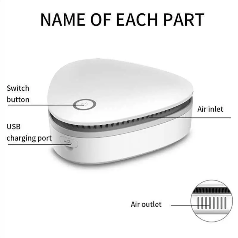 A99T 2X Odor Remover Machine For Smokes Smell Odor Remover For Smokes Smell Odor Purifier For Car Refrigerator Shoe Cabinet