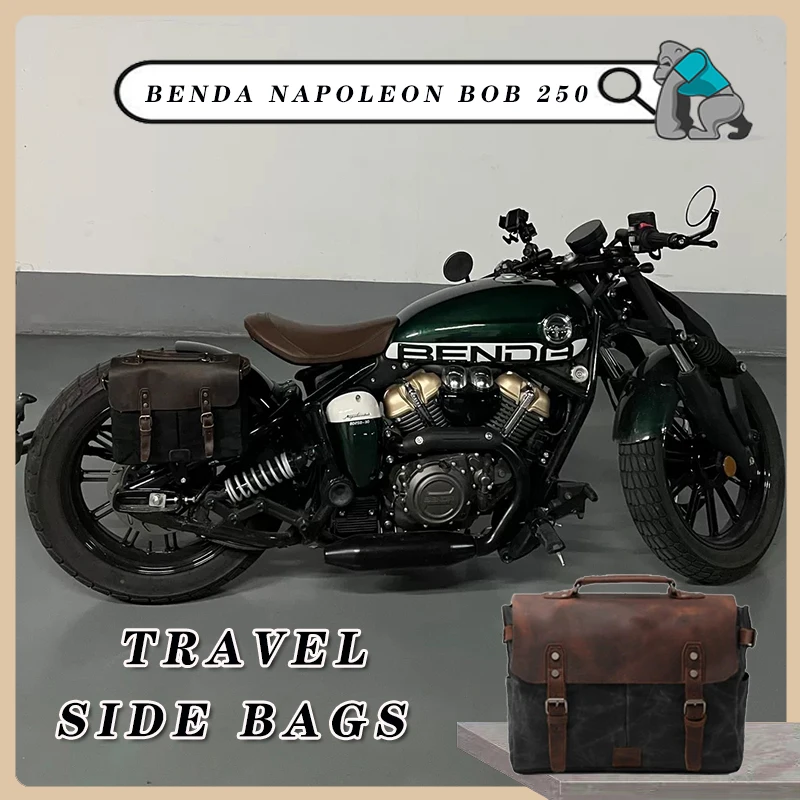 Sac de queue de moto, sacoche de voyage, sacoches latérales, sac de selle avec bretelles, sac à dos pour BENDA NAPOLEON BOB 250 BD 250
