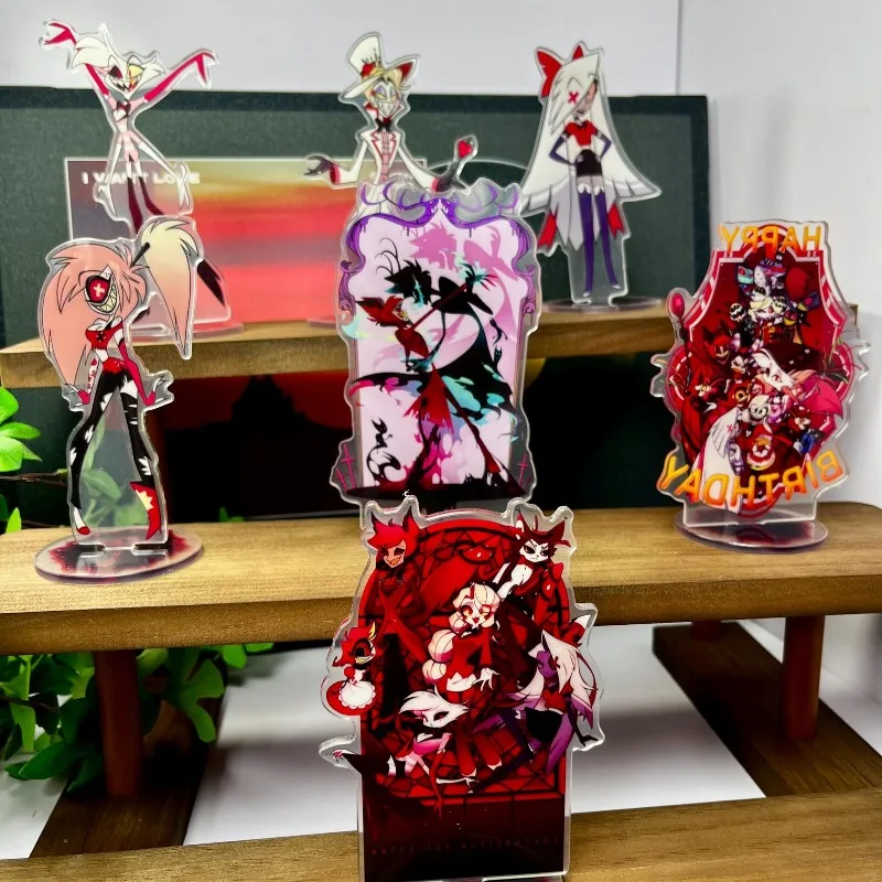 

Hazbin Hotel Acrylic Standee Alastor Vox Angel Dust Stand Anime Figure Model Fans Gift Original Acrylic Handmade Cute Cartoon