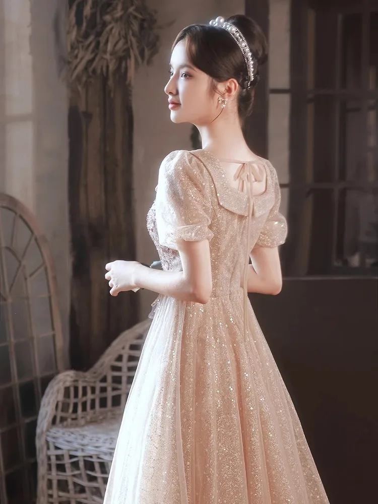 

Элегантное длинное вечернее платье для 8-го дня рождения, свадьбы, помолвки, выпускного бала, высококачественное, роскошное