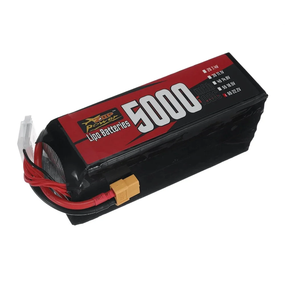 RC 드론용 ZOP 파워 LiPo 배터리, XT60 플러그, 6S, 22.2V, 5000mAh, 100C, 111Wh