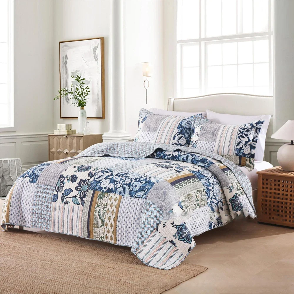 3pcs cotton Bedspread on the bed plaid Patchwork bed cover Bed blankets double bedspreads and coverlets Stitch Mattress topper