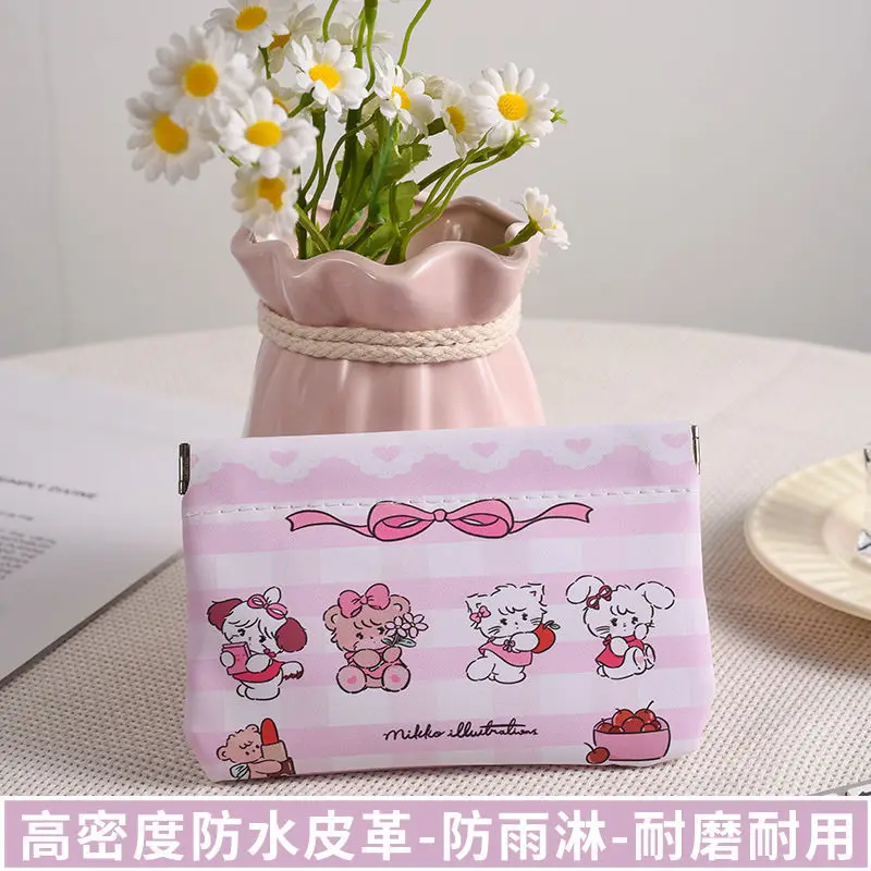 Moda dos desenhos animados mikko saco de armazenamento doce chaveiro mudança saco de armazenamento portátil saco de armazenamento diversos para meninas presente de natal