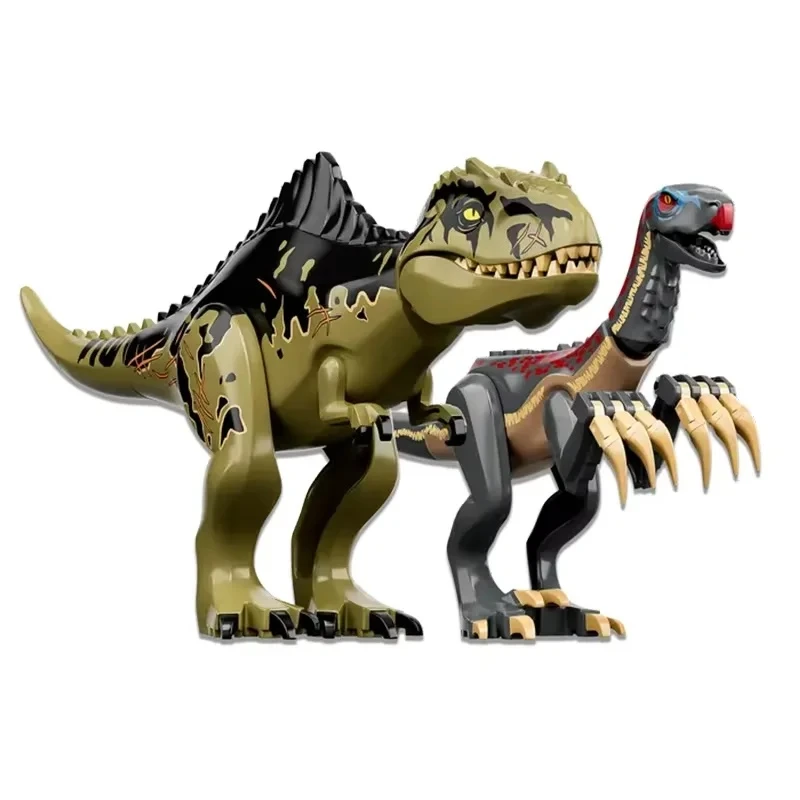 Set compatibili Serie di dinosauri Blocchi di costruzione Giganotosaurus & Therizinosaurus Attack 76949 Parco mondiale per bambini Giocattoli Regali