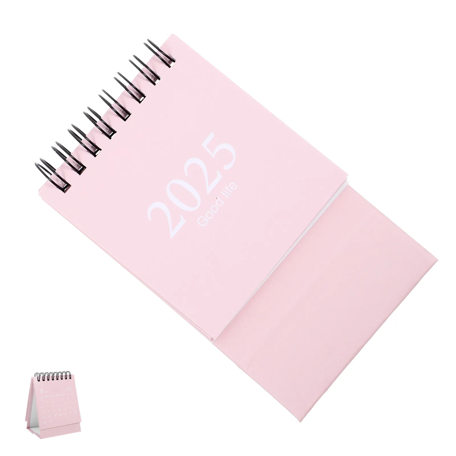 

Mini Desk Calendar 2024-2025 Yearly Flip Spiral Desktop Calendar Small Monthly Planner for Office Student Daily Schedule