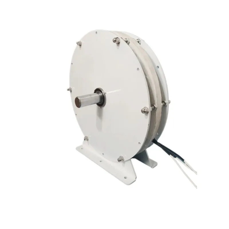 3000W Coreless Disc Generator with 0.07N.m Start Torque & Steel Housing for Vertical Axis Wind Turbine/Micro Wind Power