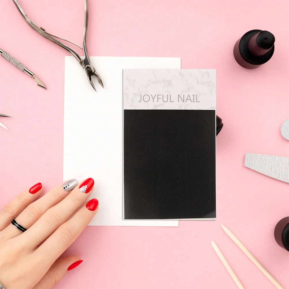 4 hojas de pegatinas para uñas con punta francesa, calcomanías DIY para decoración de manicura, adhesión segura, fácil aplicación, eliminación, elección de regalo