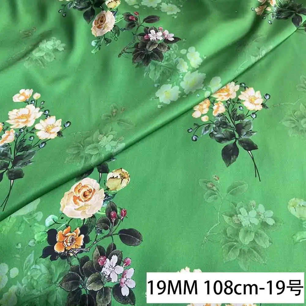 19 Momme 90% Silk+10% Spandex Fabric 6A Grade Silk Bedding Fabric 108CM Wide