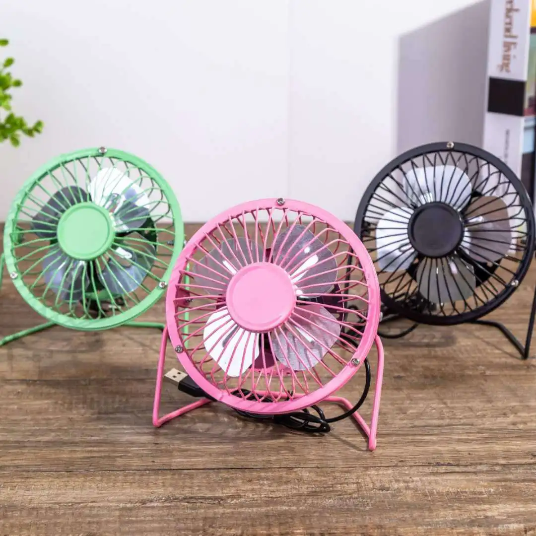 Mini Desk Table Fan China Metal Body Quiet Small Portable Micro USB Electric Stand Cooling 5V USB Fan