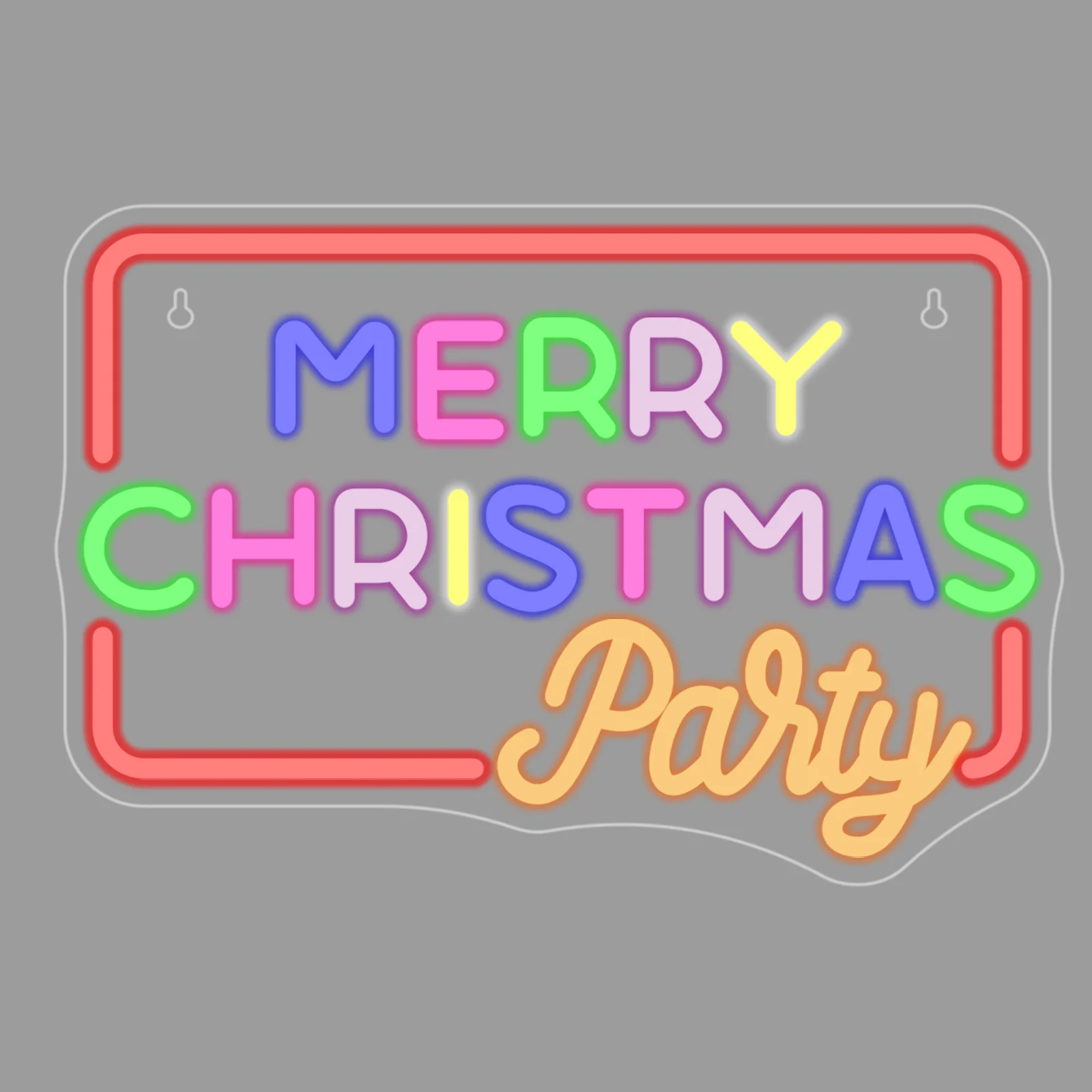 Merry Christmas Neon Sign LED ผนังตกแต่งสีปาร์ตี้นีออนไฟสําหรับตกแต่งห้อง Home Bar หรี่แสงได้ Art โคมไฟ USB