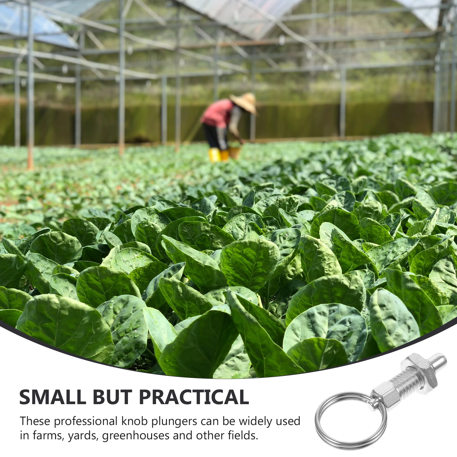 

10pcs Steel Knob Plungers Spring Loaded Latch For Greenhouse Farm Yard Retractable Locking Pin Positioning Tool Hardware