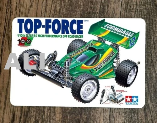 Top Force RC Radio Remote Control 8x12 Metal Wall Car Sign Garage Poster sign