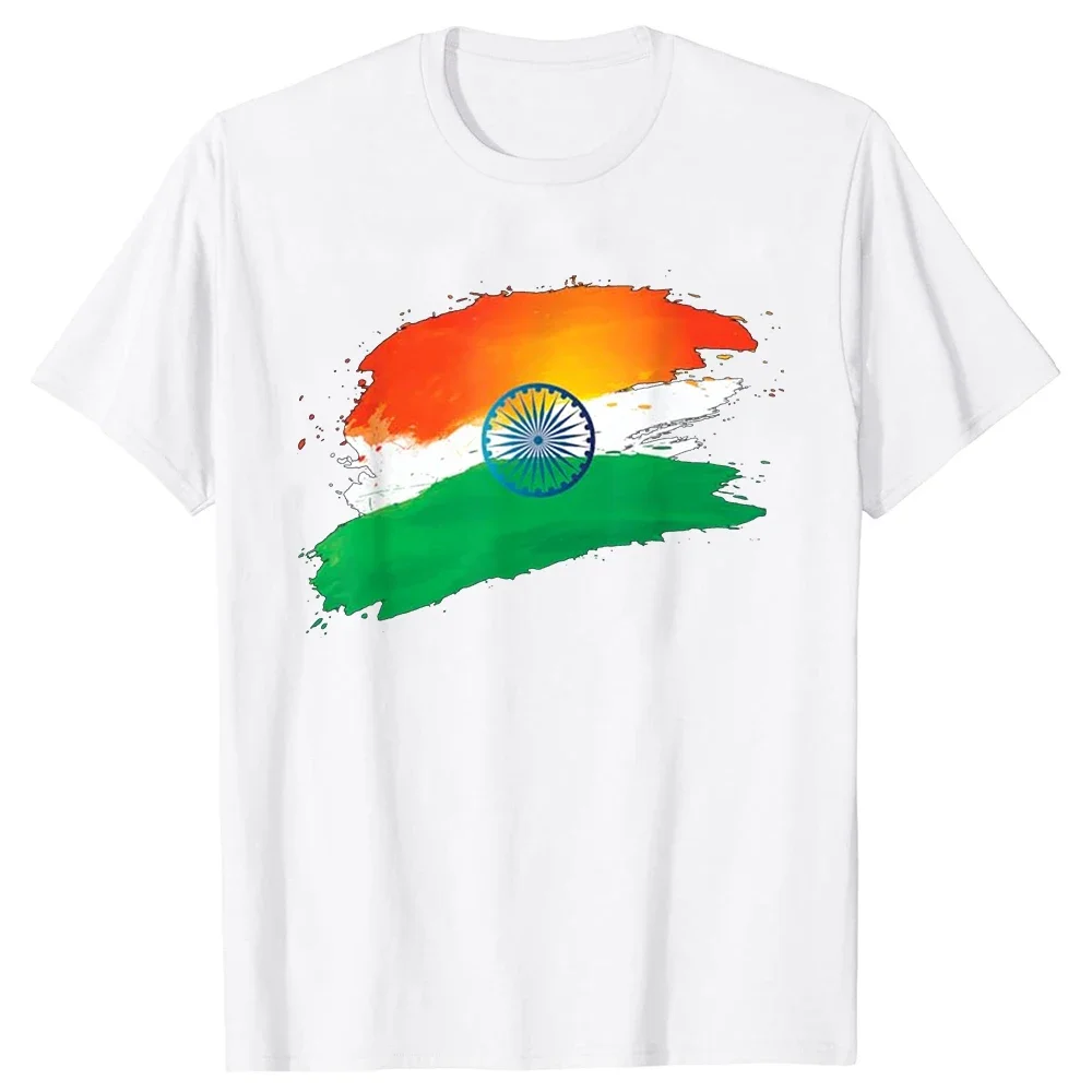 Funny India Independence Day 15 August Indian Flag T Shirts Summer Style Graphic Streetwear Birthday Christmas Gifts T-shirt Men