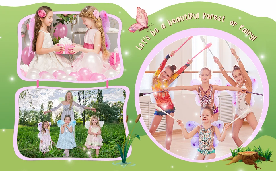Märchenflügel im Großhandel für Mädchen, Halloween-Schmetterlingsflügel für Kinder, 6-30 Stück, Kostümzubehör, Geburtstagsparty-Geschenke, Rollenspiel-Verkleidung – Detail 4