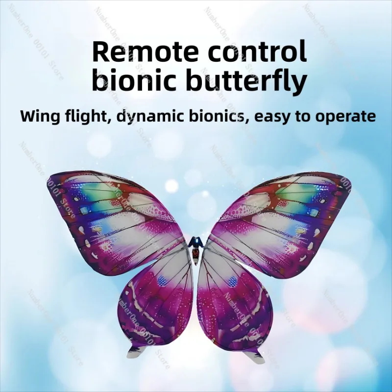 RC Light-Up Flapping Butterfly Stage Prop Bionic Flying Insect Model for Performance & Education