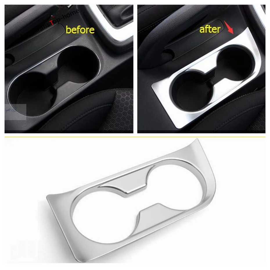

Front Seat Water Cup Bottle Holder Decoration Frame Cover Trim Fit For Hyundai Elantra Avante Sedan 2016 2017 Car Accessories