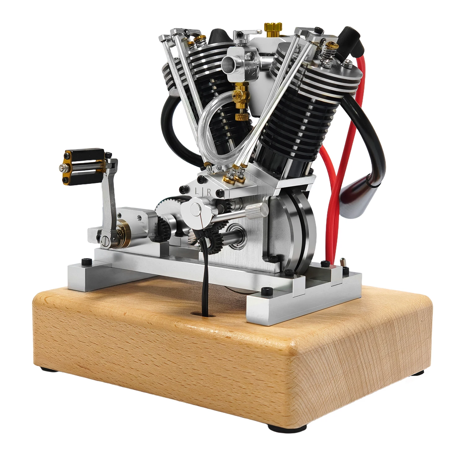 Mesin motor bensin empat langkah dua silinder MUSA V2-Twin model koleksi penggemar