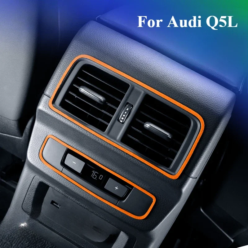 

Для Audi Q5L 2018-2024 задняя тенденция металлические декоративные наклейки модификация аксессуары для автомобильных принадлежностей интерьерные автомобильные аксессуары