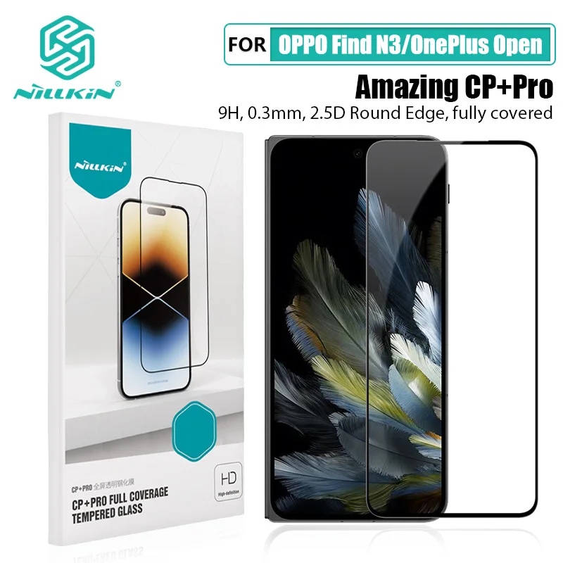 Nillkin for OnePlus Open Glass Tempered Film Glass CP+PRO Full Cover glue Screen Protector for OPPO Find N3 Fold 5G HD Glass 