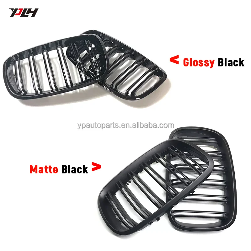 Auto Front Grille For Bmw X6 E71 X5 E70 Double Slats Glossy/Matte Black Car Grill Cover 2006-2013y