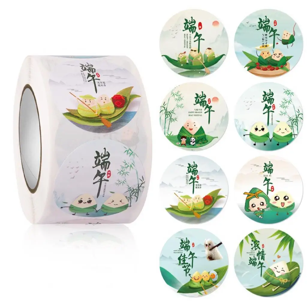 creative-round-sticker-rice-cake-packaging-decoration-non-drying-adhesive-label-for-dragon-boat-festival-food-gift-box