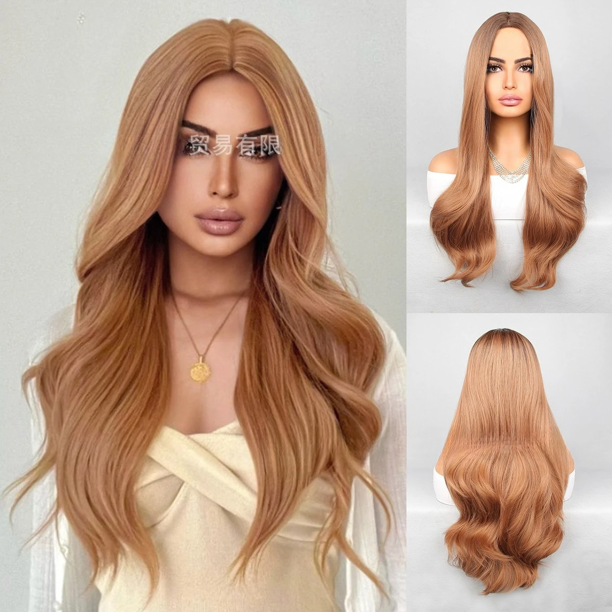 

European and American wigs are divided into natural big waves, curly hair, high temperature resistant silk, chemical fiber full