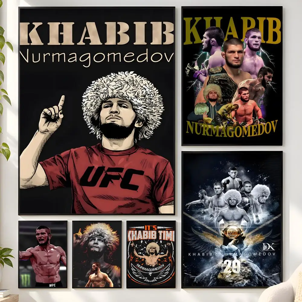Boxing K-Khabib Nurmagomedov Poster Matte Wall Peel And Stick Decor Bedroom Living Room Office Dorm Home