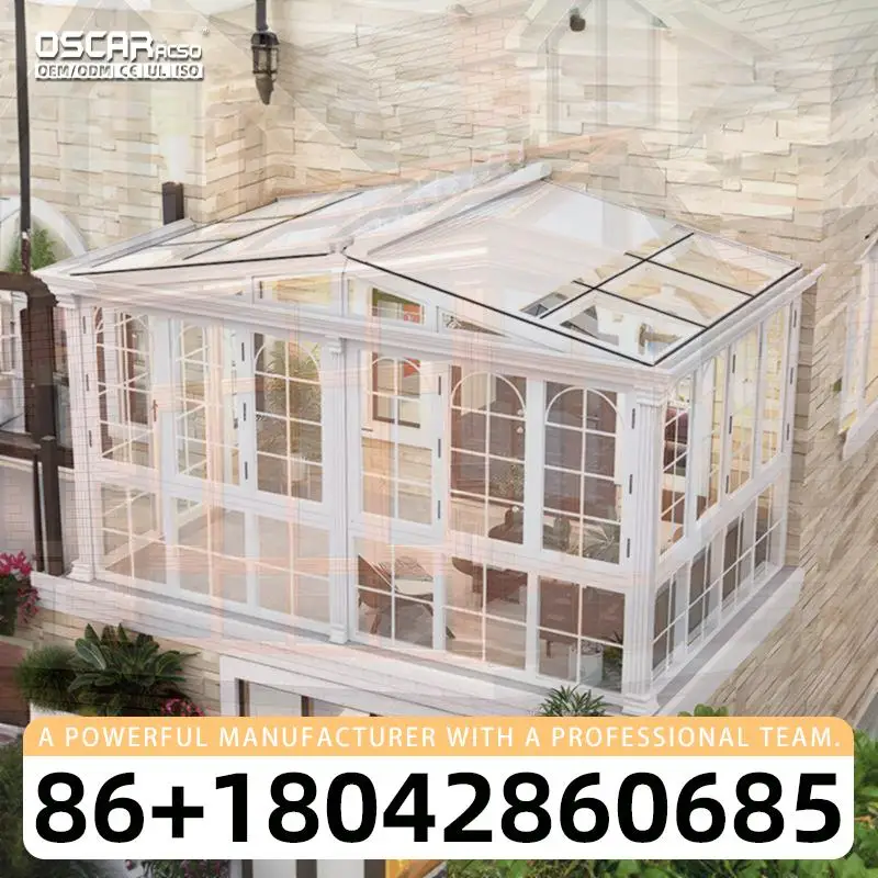 Double Tempered Impact Glazing Glass House for Modern Design Customization in Villa Restaurant Restoration sunroom