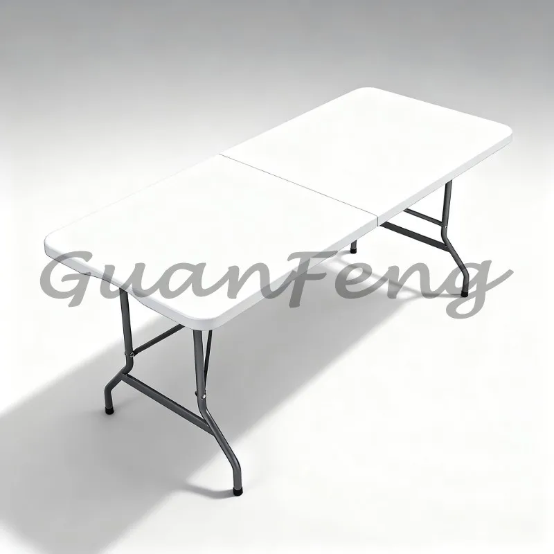 White Plastic Rectangle Folding Table and Chairs Wholesale Outdoor Garden Furniture for Wedding Party Use