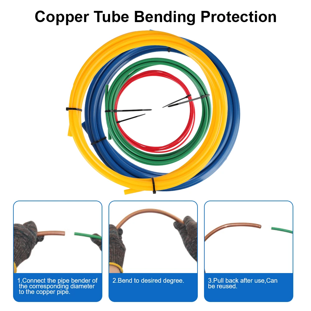 4Pcs/Set Refrigeration Tools Pipe Flaring Tool CT-205 Air Conditioner Copper Tube Protector Wire Protection No Deformation