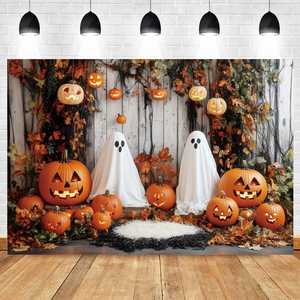 Halloween Photography Backdrop Pumpkin Ghost Baby Kid Portrait Halloween Decoration Photo Background Photostudio Photobooth Prop