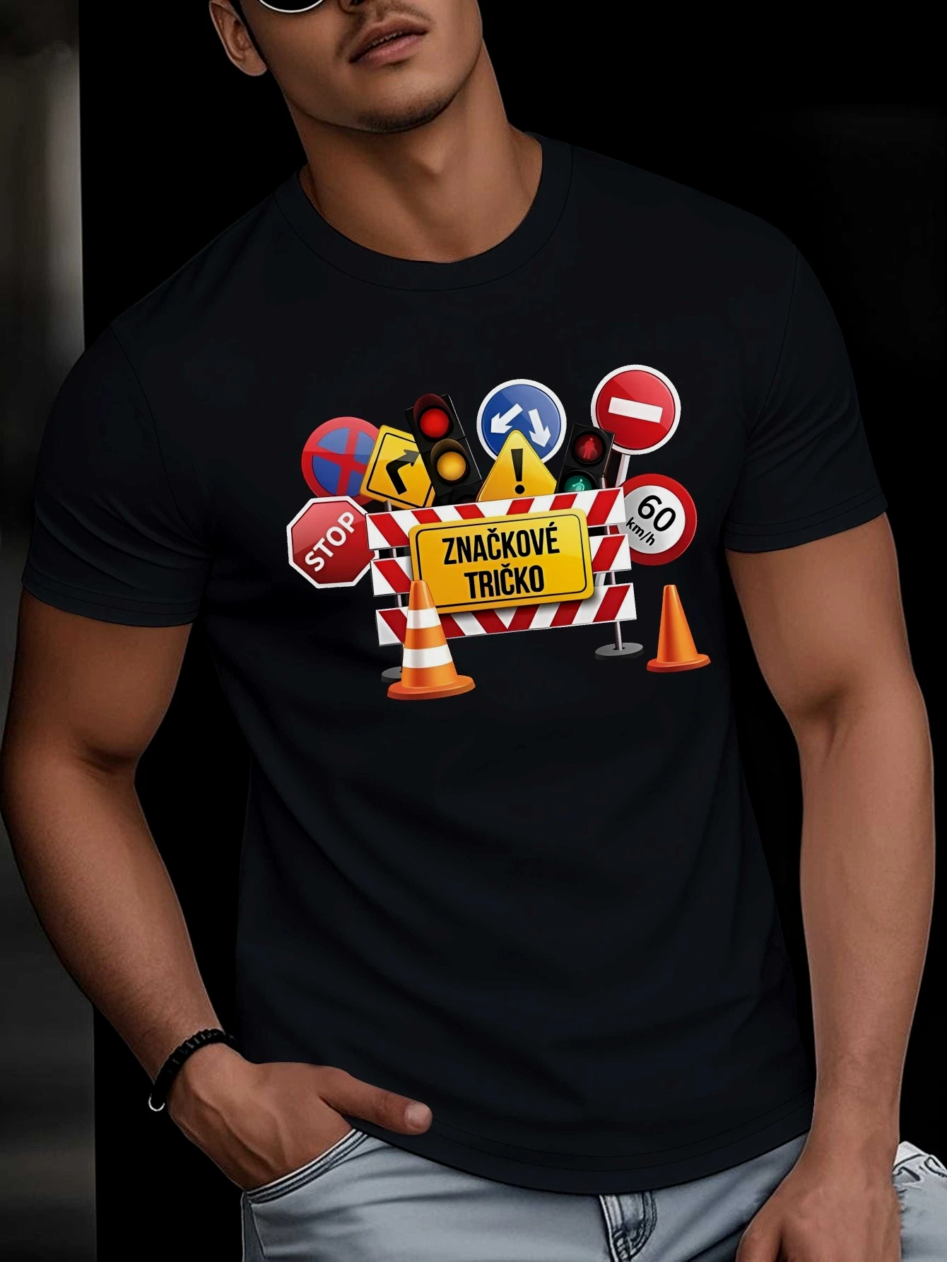 Streetwear Comical Slovak Language ZNAČKOVÉ TRIČKO Letter Design Graphic Men's and Women T Shirt Tee Oversize Y2K Clothing Y2k
