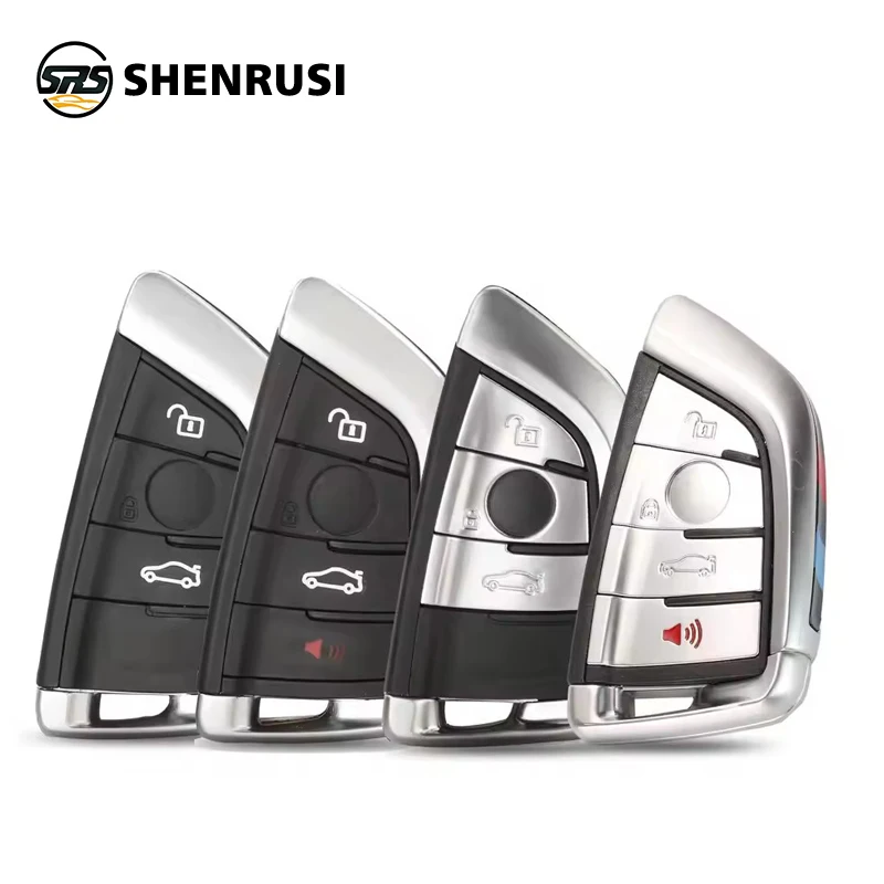 

SHENRUSI 3/4 Buttons Remote Car Key Keyless Entry Fob For BMW F CAS4 5 7 Series X5 X6 2014 2015 2016 With Insert Key