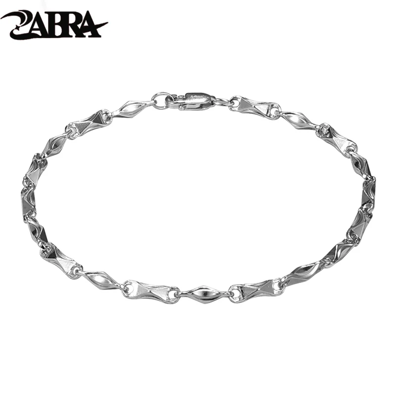 ZABRA S999 Sterling Silver Ingot Bracelet for Men and Women, Light Luxury and High-end Feeling, Men's Handicrafts