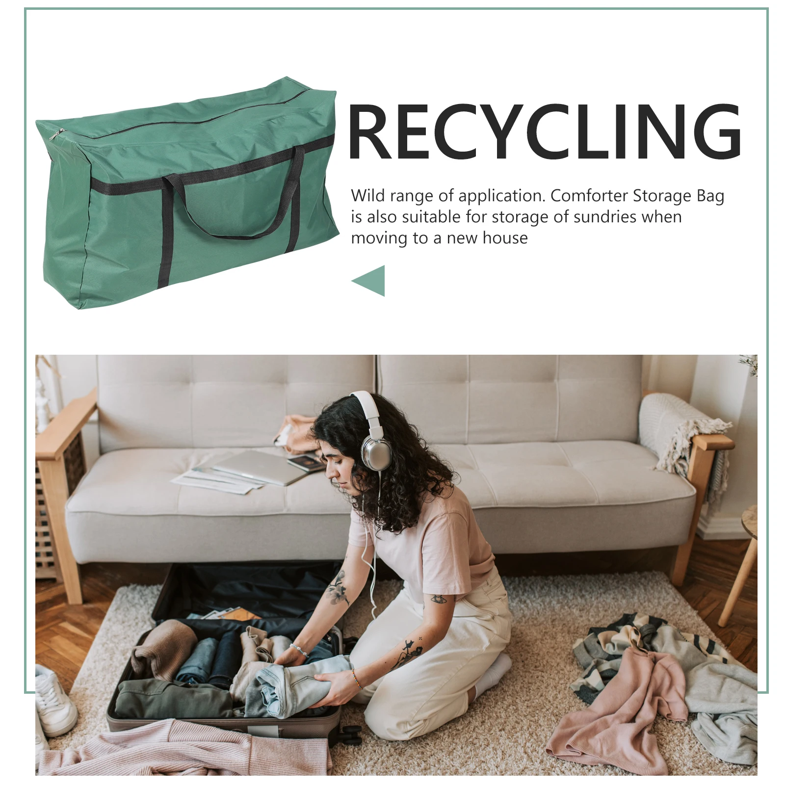 

Large Capacity Storage Bag Oxford Cloth Foldable Travel Duffle Reusable Tote Bedding Quilt Luggage Boxes Portable Moving