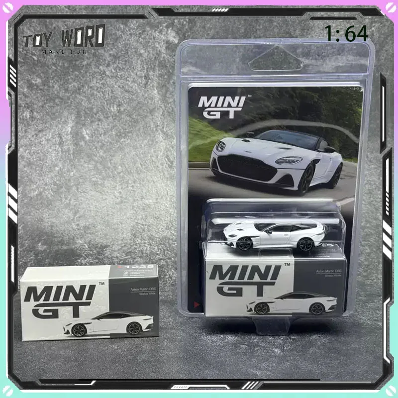 Original MINIGT #1225 1:64 Aston Martin DBS White Boxed Alloy Car Model Toys Ornament Collectible  Birthday Gifts Decoration