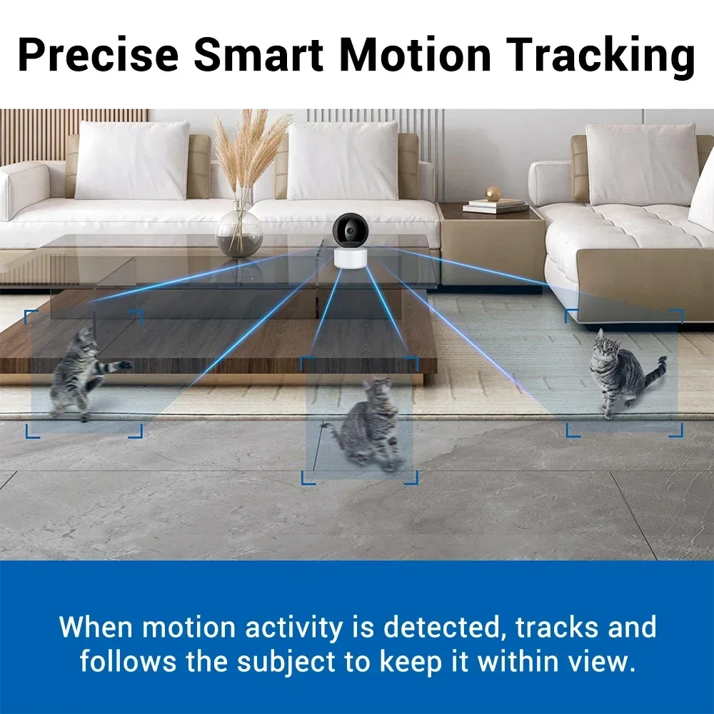5MP HD WiFi Baby Monitor Home Security Camera with Motion Tracking, IR Night Vision, Two-Way Audio, Real-Time Alerts O-Kam APP