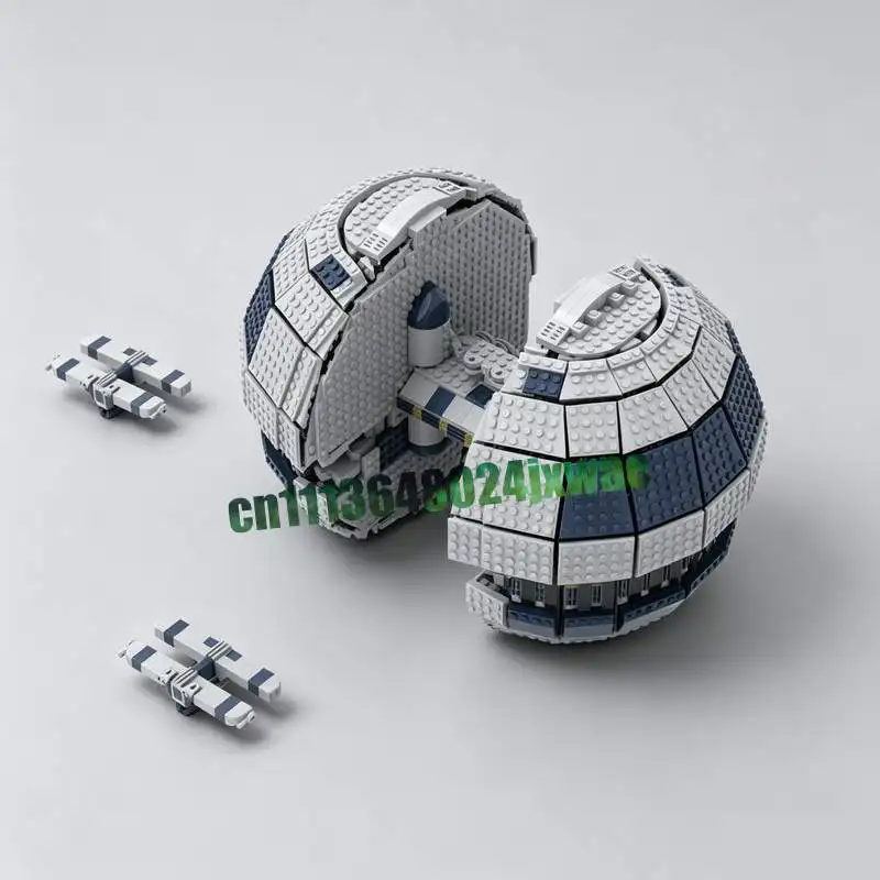 NEW 1899PCS Dual Hemisphere Omni Support Vessel Space Ship MOC Building Blocks Model DIY Creative Assembly Educational Toy Gifts