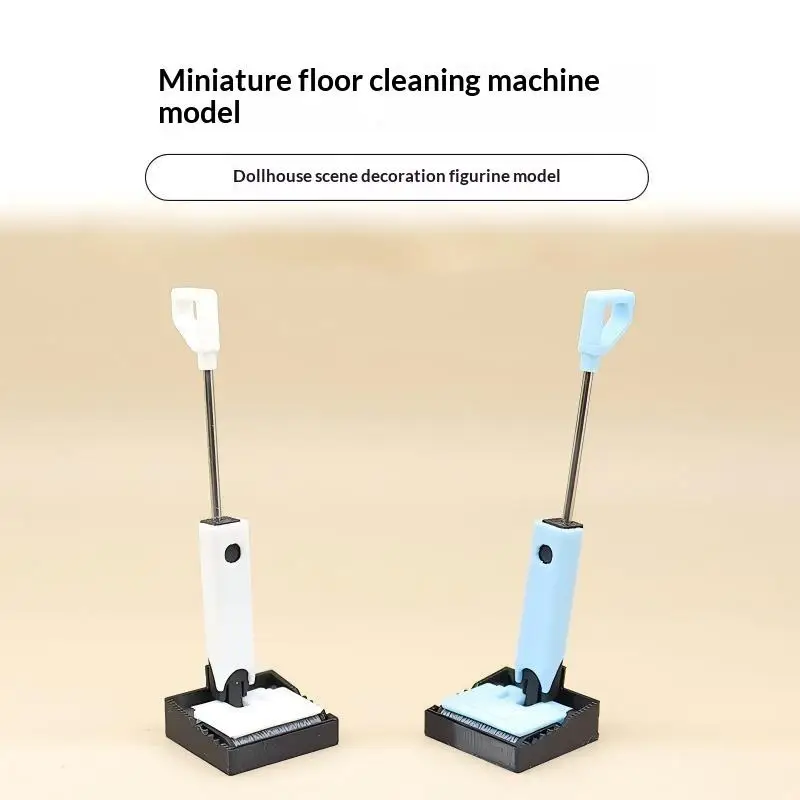 Miniature Floor Washer Ornament 1/12 Dollhouse Simulation Floor Scrubber Model Doll House Scene Decor Photography Props