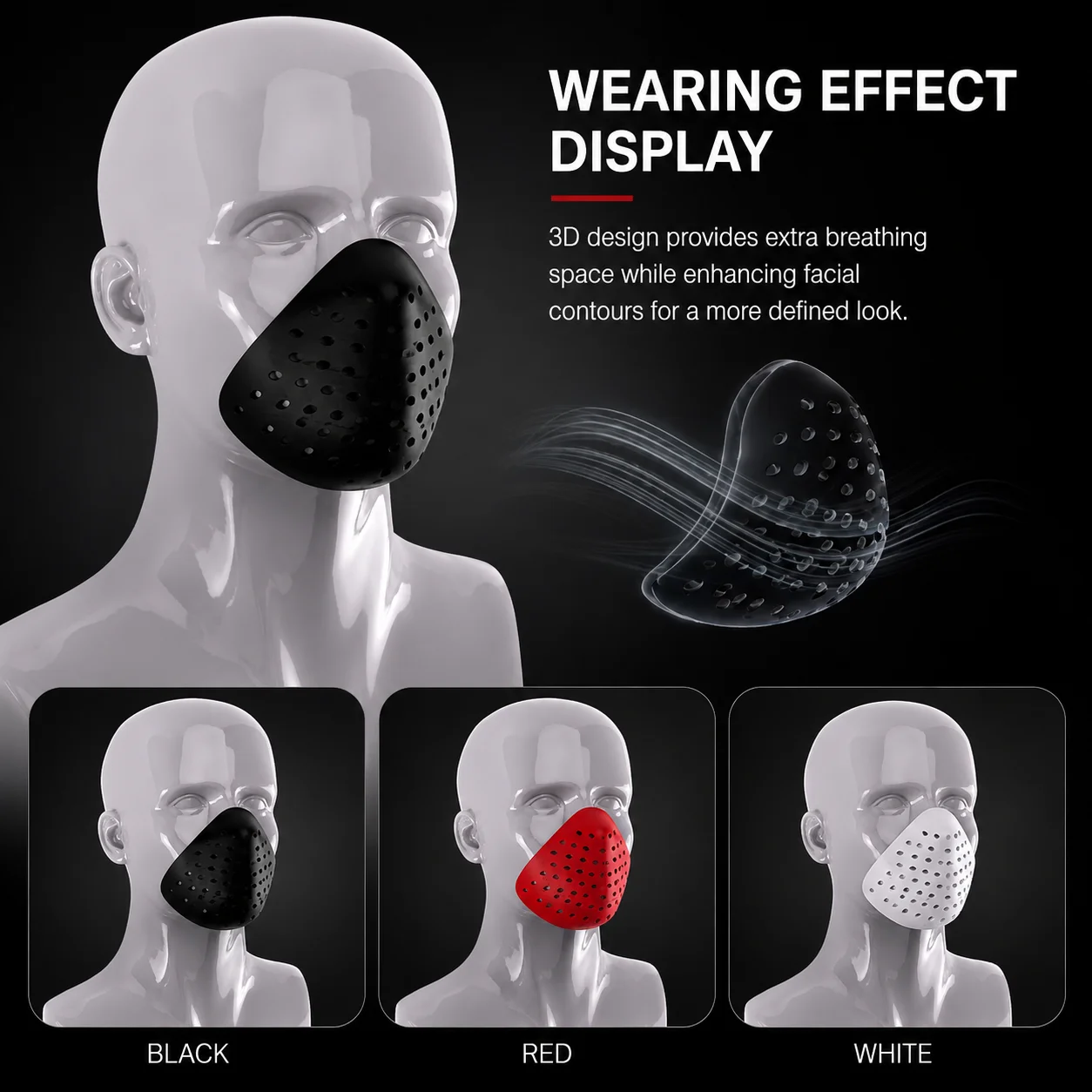 3D Halbgesichts-Silikonmaske Halloween Cosplay Spider Balaclava - Silikon-Gesichtsschale für Airsoft, Paintball und Jagd zum Schutz – Detail 4